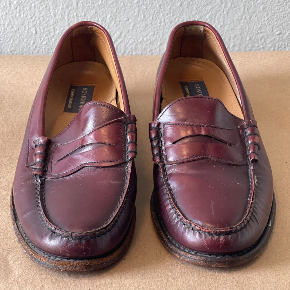 Bostonian‎ Crown Windsor Mens Burgundy Leather Loafers Size 9